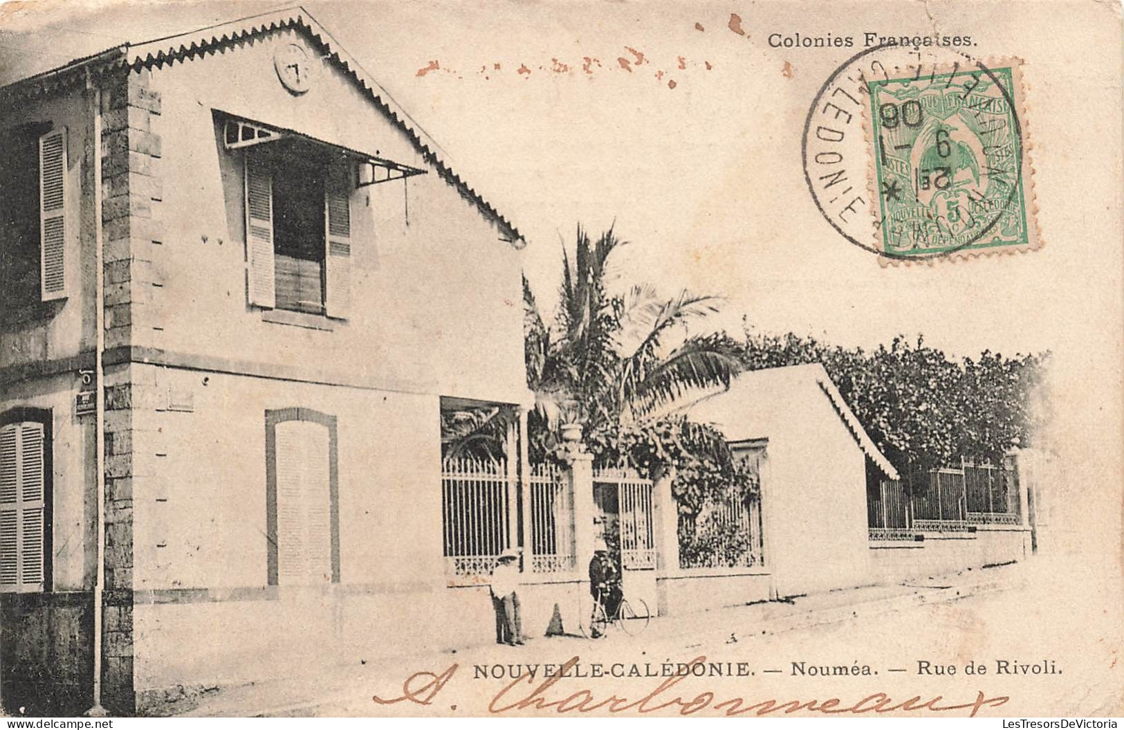 Nouvelle Calédonie - Nouméa - Rue De Ricoli - Colonie -s Françaises - Animé - Oblitéré 1906    -  Carte Postale Ancienne - Nieuw-Caledonië