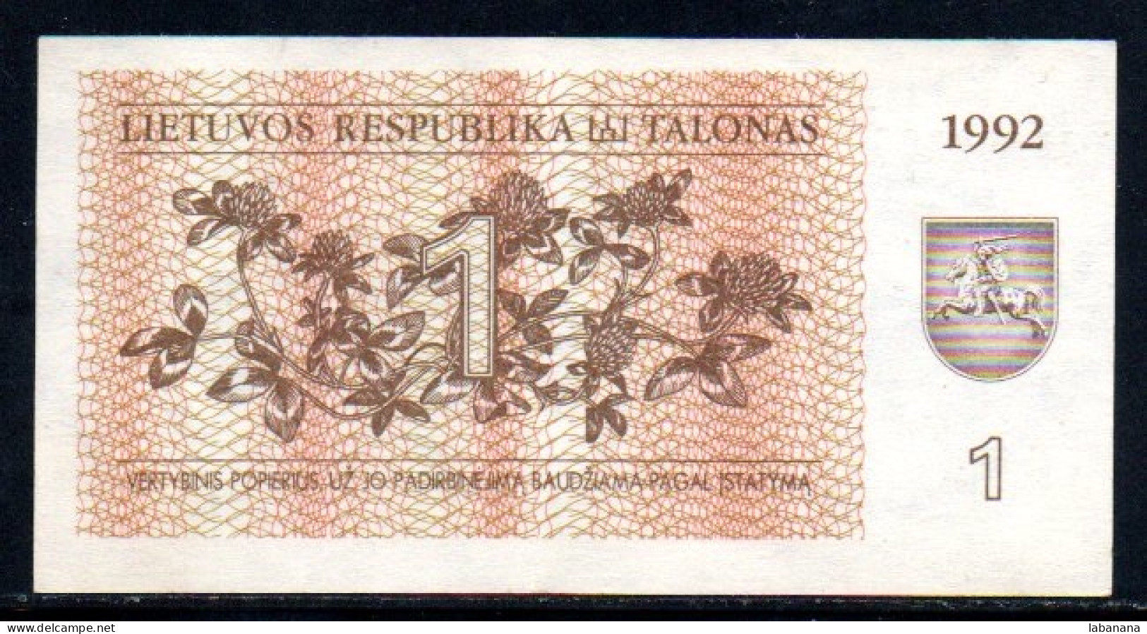 509-Lituanie 1 Talonas 1992 JH062 - Lituania