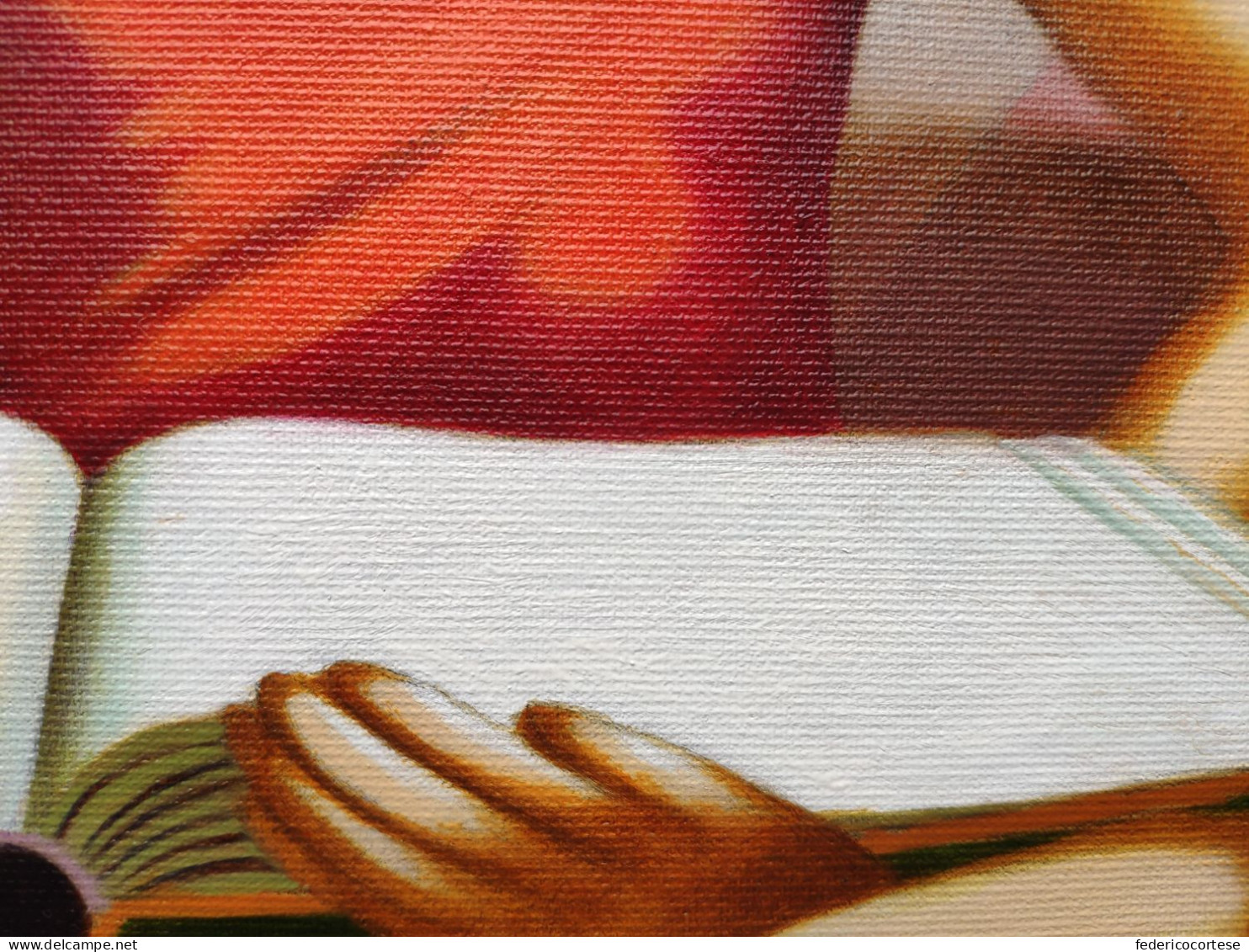 La stanza di lettura, olio su tela / The reading room, oil on canvas