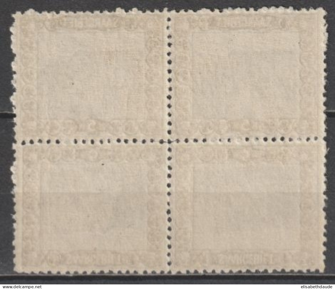 SAAR / SARRE - 1921 - YT N° 53c BLOC De 4 TETE-BECHE ** MNH - COTE = 54 ++EUR. - Unused Stamps