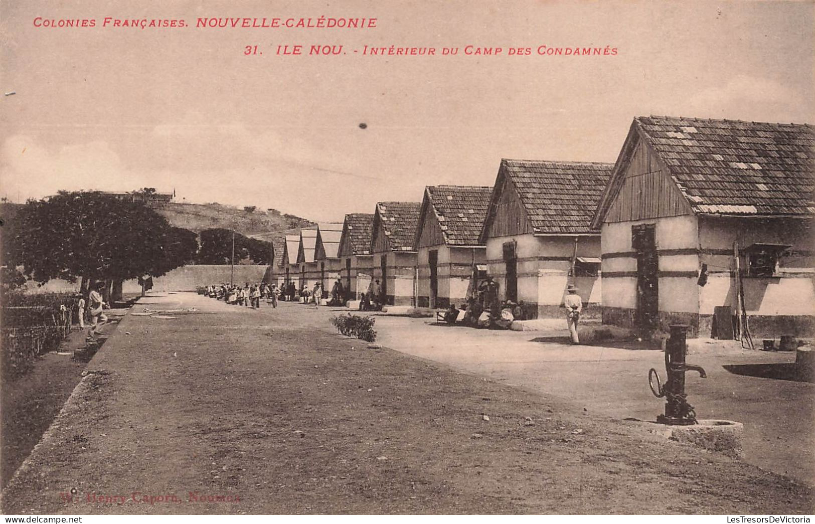 Nouvelle Calédonie - Ile Nou - Intérieur Du Camp De Condamnés  -  Carte Postale Ancienne - Nieuw-Caledonië