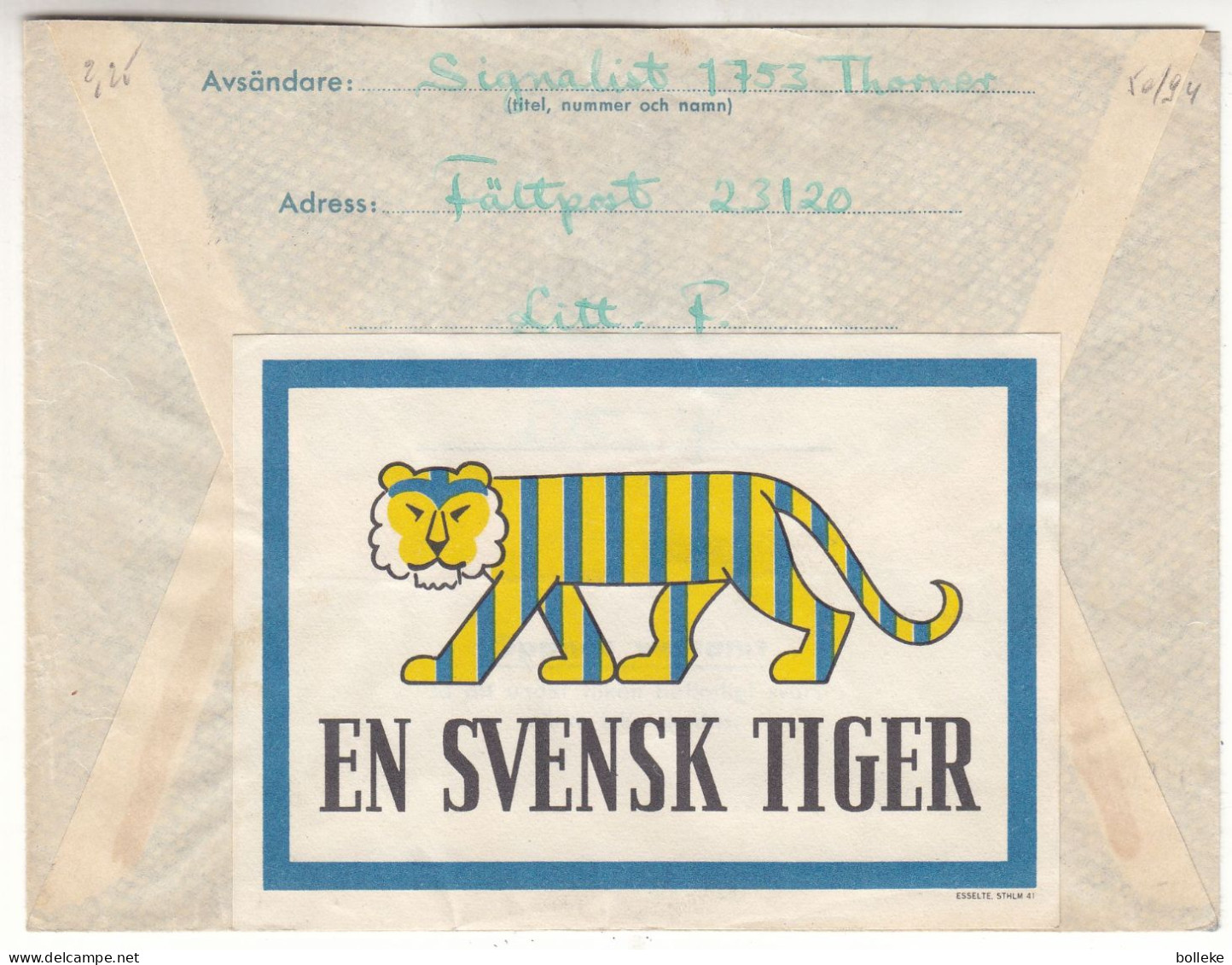 Suède - Lettre Militaire - Oblit PNO 10  ? - Exp Vers Göteborg - - Militari