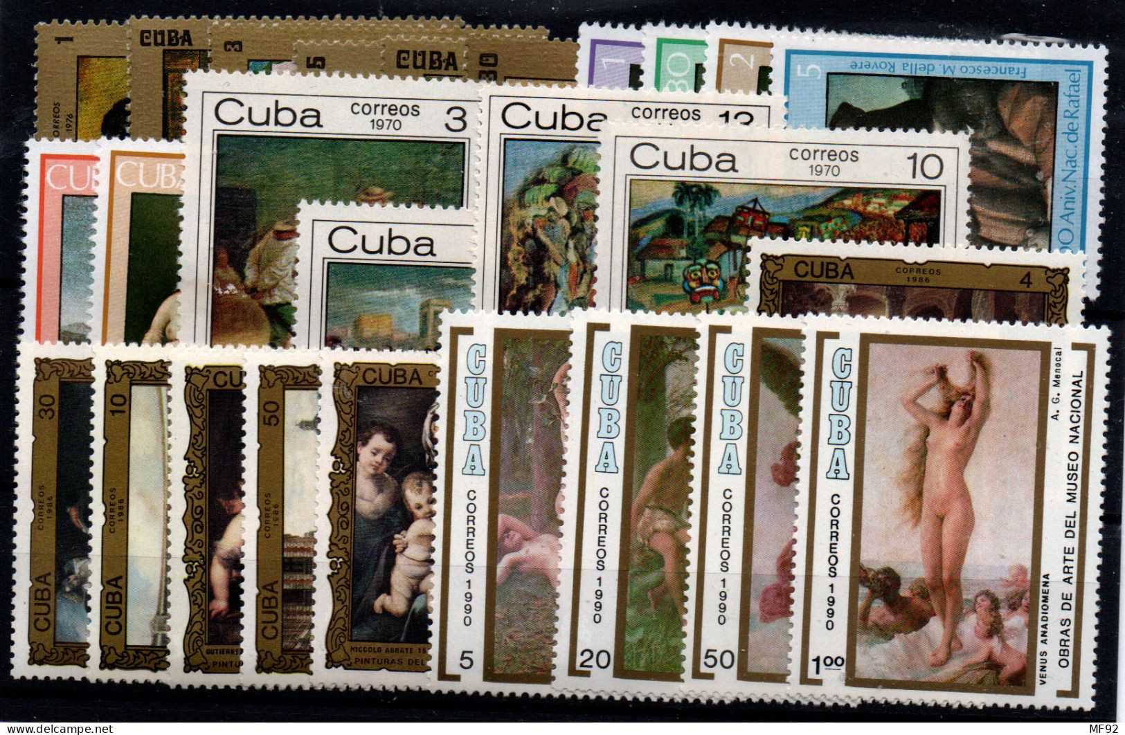 Cuba Nº 1444/7, 1949/54, 2452/7, 2736/41, 3050/3. Año 1970/90 - Nuevos