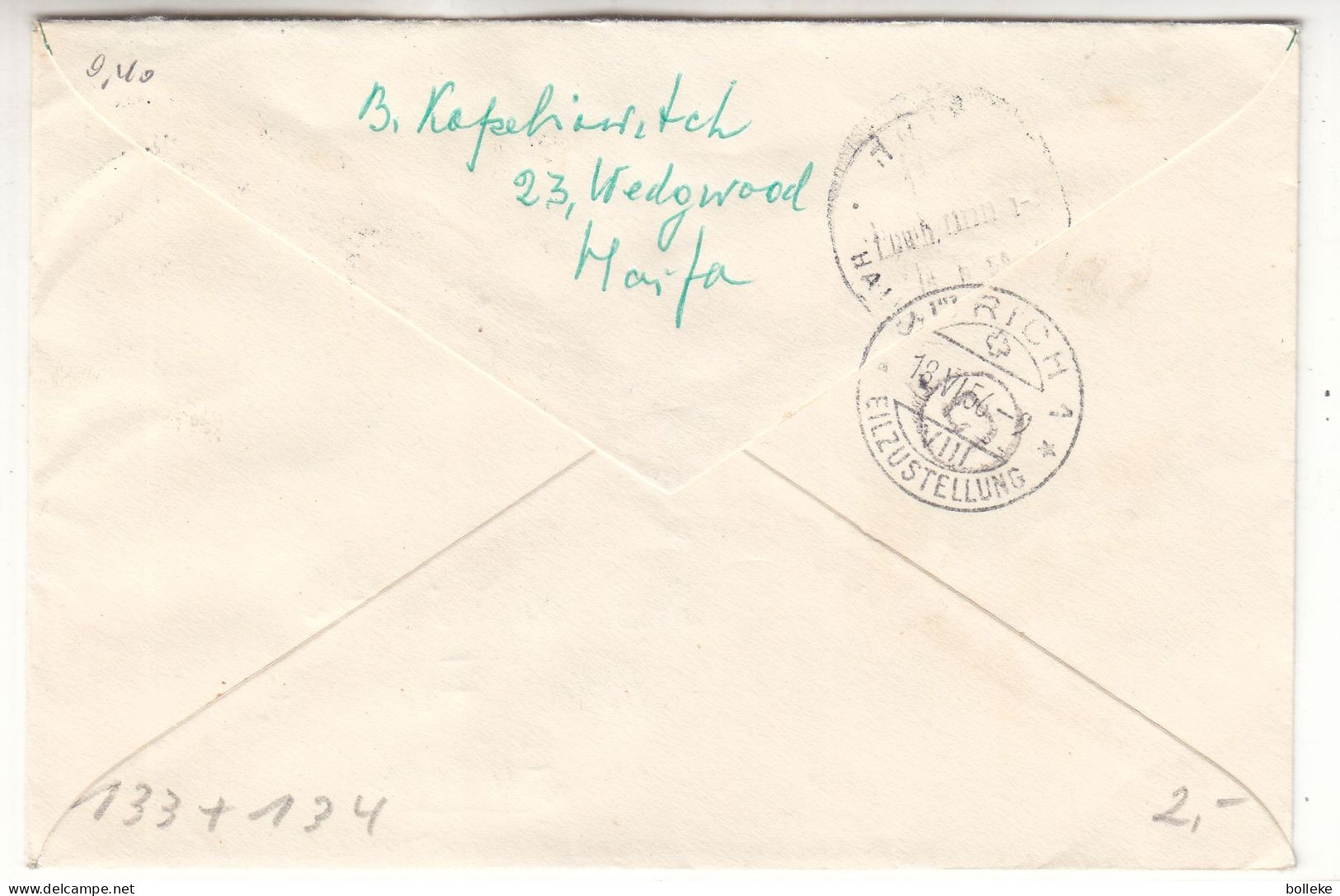 Israël - Lettre Exprès De 1956 - Oblit Haifa - Expédié Vers Zürich - Fruits - Oranges - - Covers & Documents