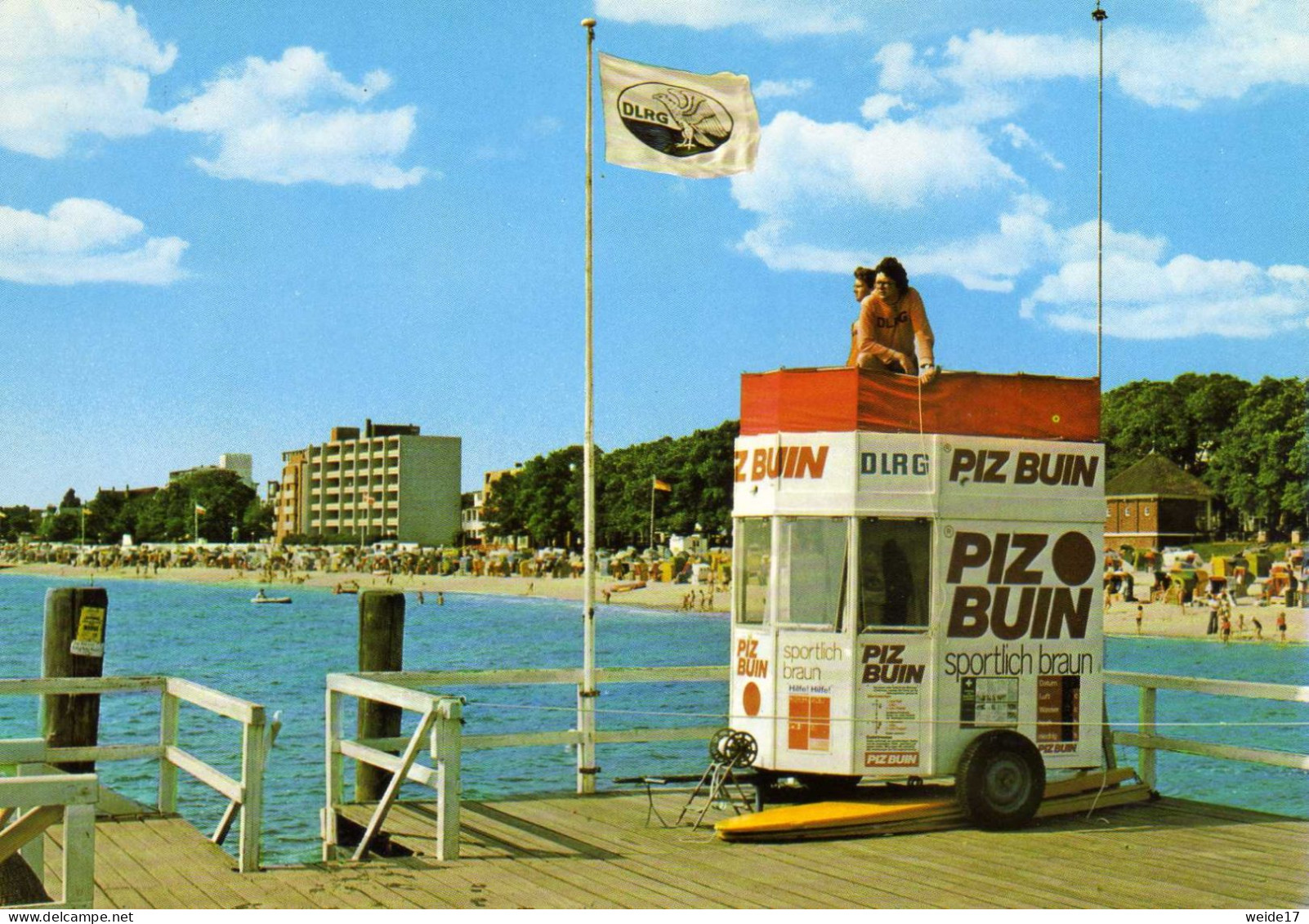 05438 -  WYK Auf Föhr - Blick Von Der DLRG - Badeaufsicht Auf Der Mittelbrücke Zum Strand - Föhr