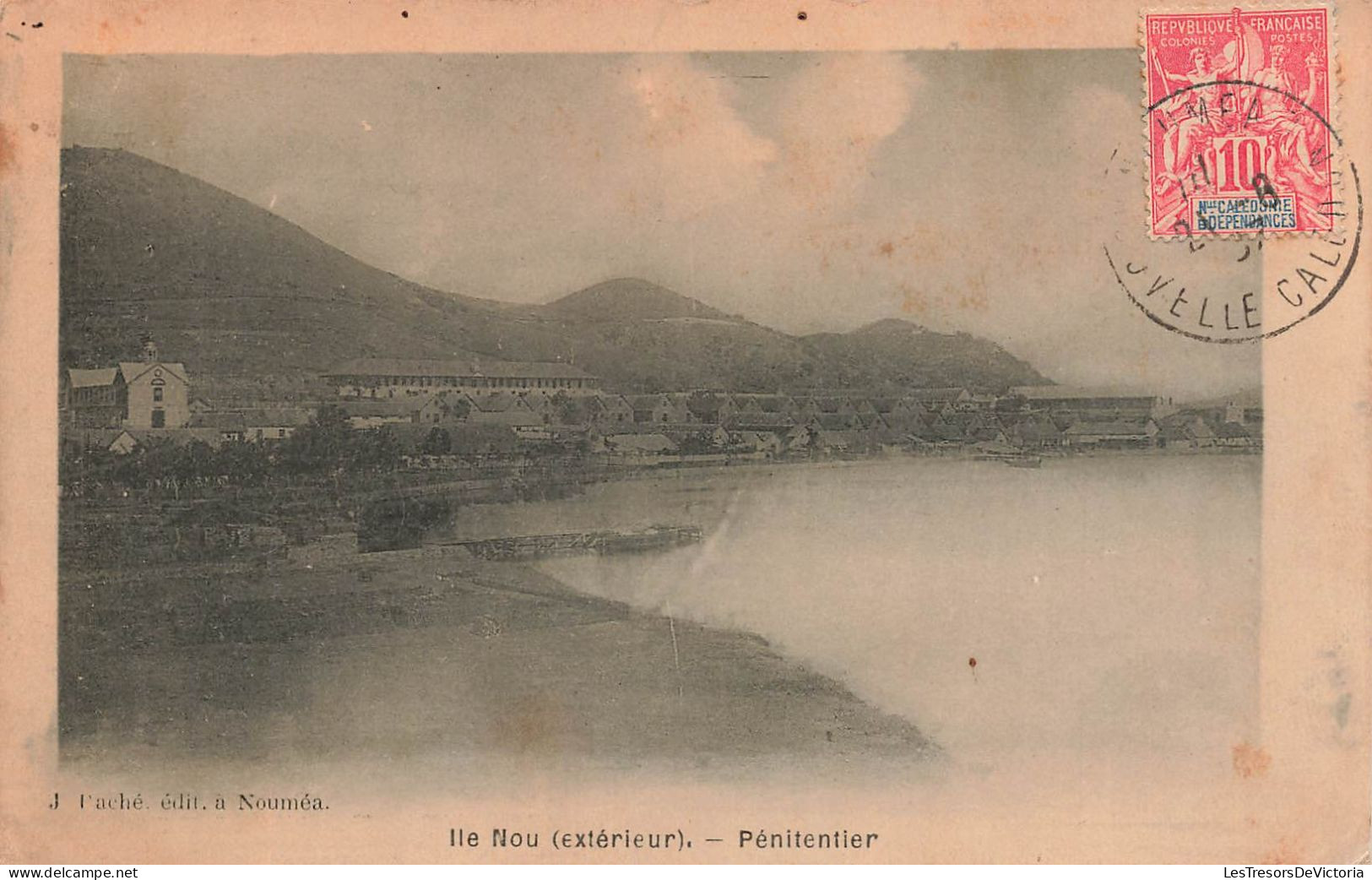 Nouvelle Calédonie - Ile Nou - Extérieur - Pénitentier - J. Raché -  Carte Postale Ancienne - Nieuw-Caledonië