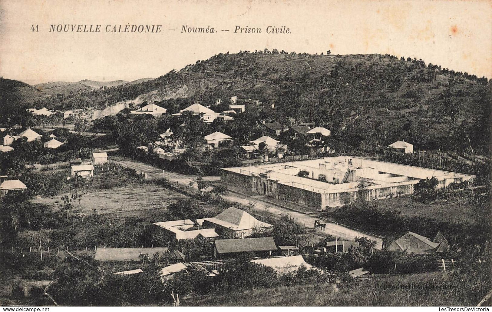 Nouvelle Calédonie - Nouméa -Prison Civile - Panorama -  Carte Postale Ancienne - Nieuw-Caledonië