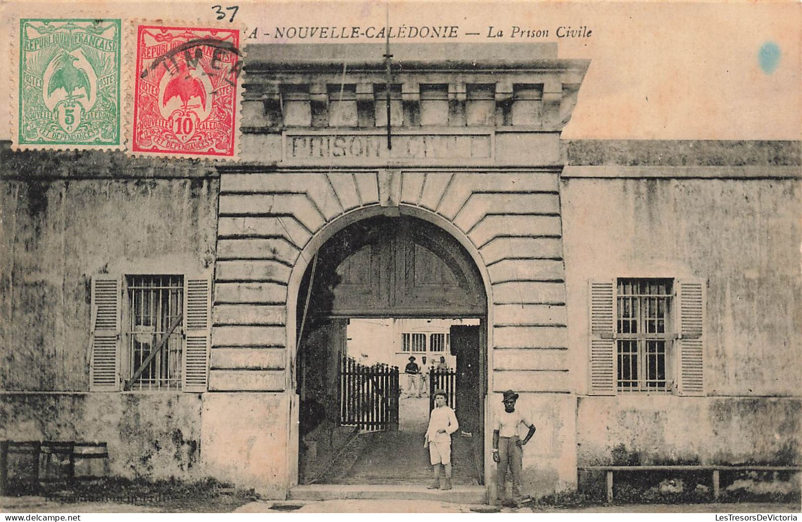 Nouvelle Calédonie - La Prison Civile - Animé  -  Carte Postale Ancienne - New Caledonia