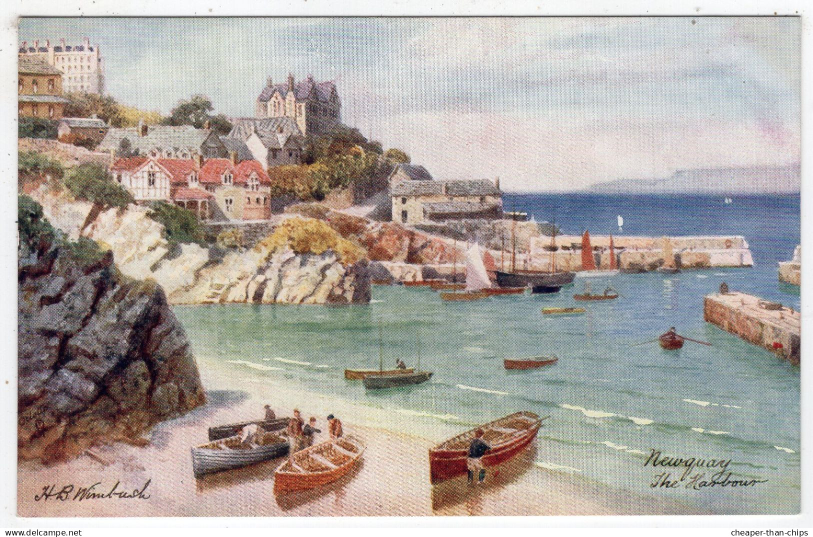 NEWQUAY - The Harbour - H.B. Wimbush - Tuck Oilette 7462 - Newquay