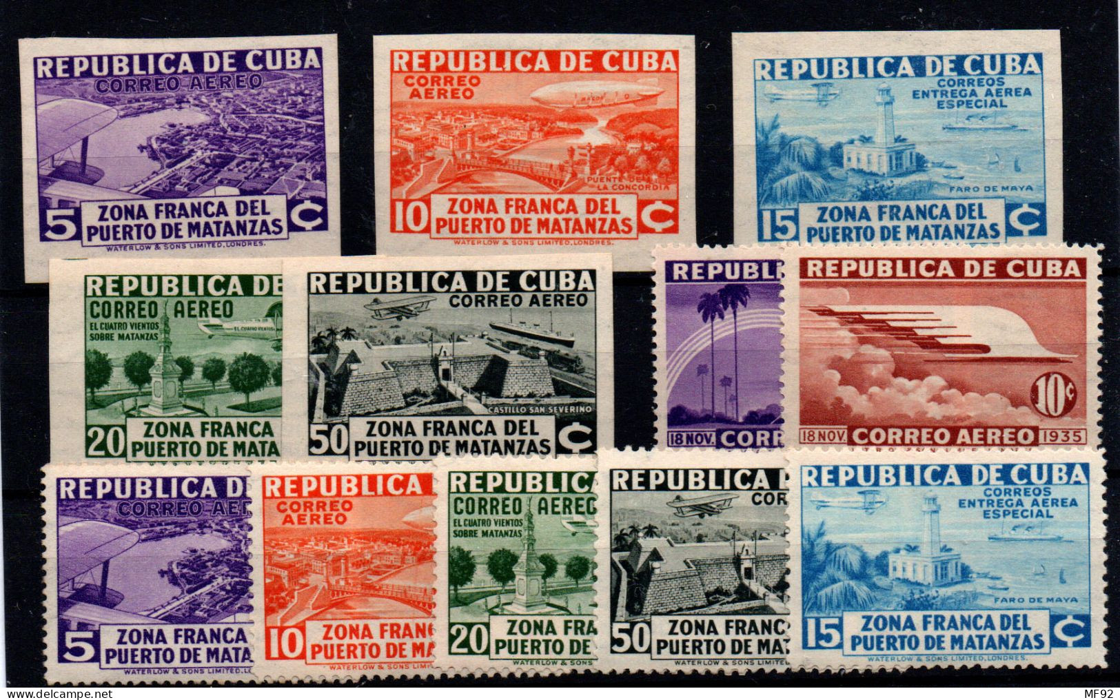 Cuba (aéreo) Nº 17/23. Año 1936 - Poste Aérienne