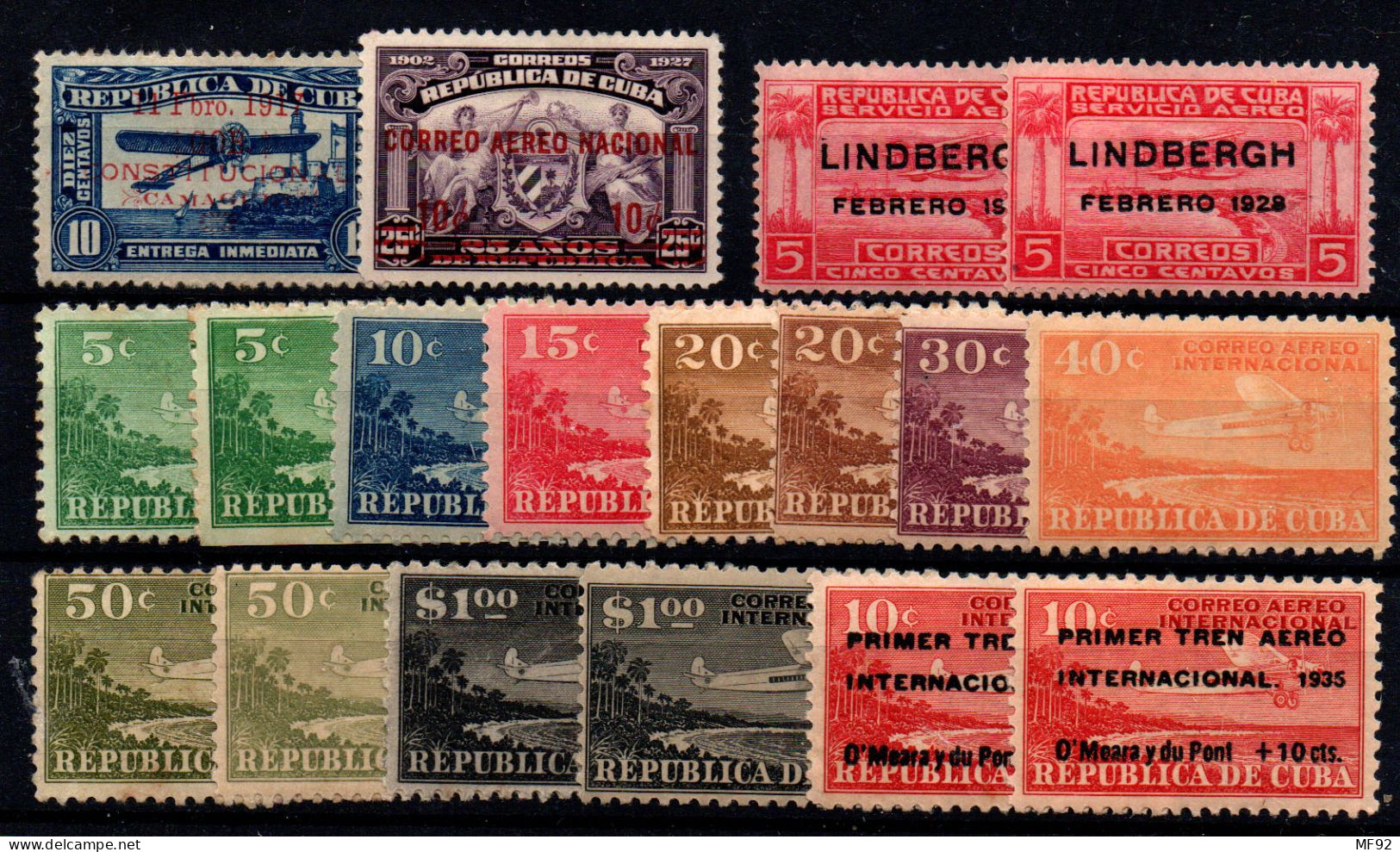 Cuba (aéreo) Nº 1/11, 16. Año 1927/35 - Luftpost