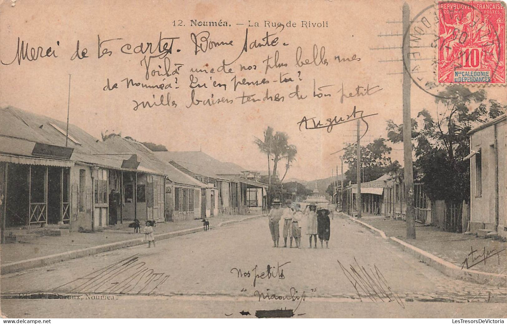 Nouvelle Calédonie - Nouméa - La Rue De Rivoli - Animé - Oblitéré 1905 -  Carte Postale Ancienne - New Caledonia