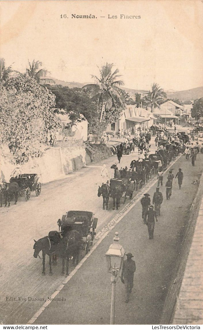 Nouvelle Calédonie - Nouméa - Les Fiacres - Edit. Ve-ve Daroux - Animé -  Carte Postale Ancienne - Nueva Caledonia