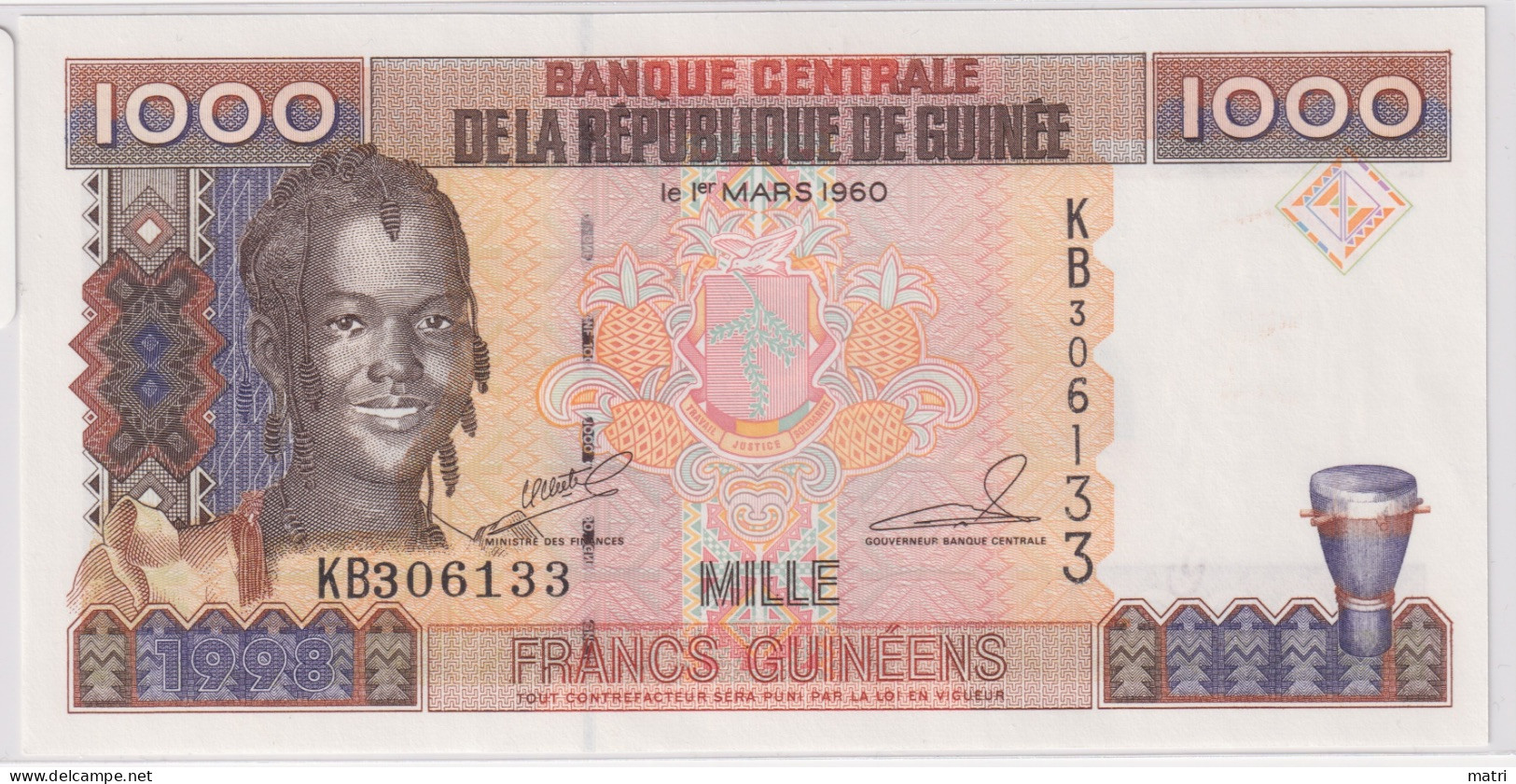 Guinea 1000 Francs 1998 P-37 - Guinea