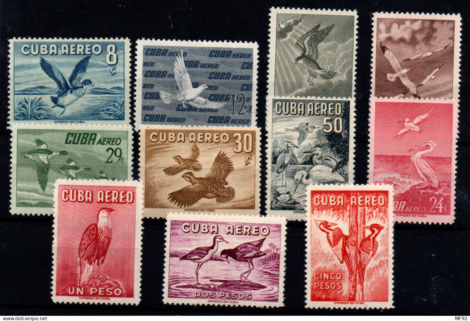 Cuba (aéreo) Nº 135/45. Año 1956 - Airmail