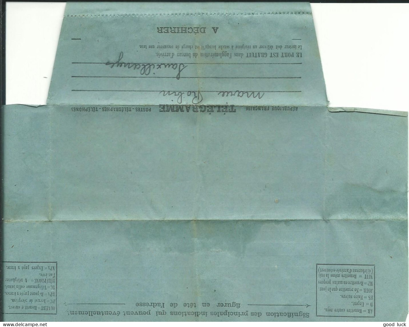 FRANCE TELEGRAMME SAUXILLANGES ( PUY DE DOME ) DE 1957  LETTRE COVER - Telegrafi E Telefoni