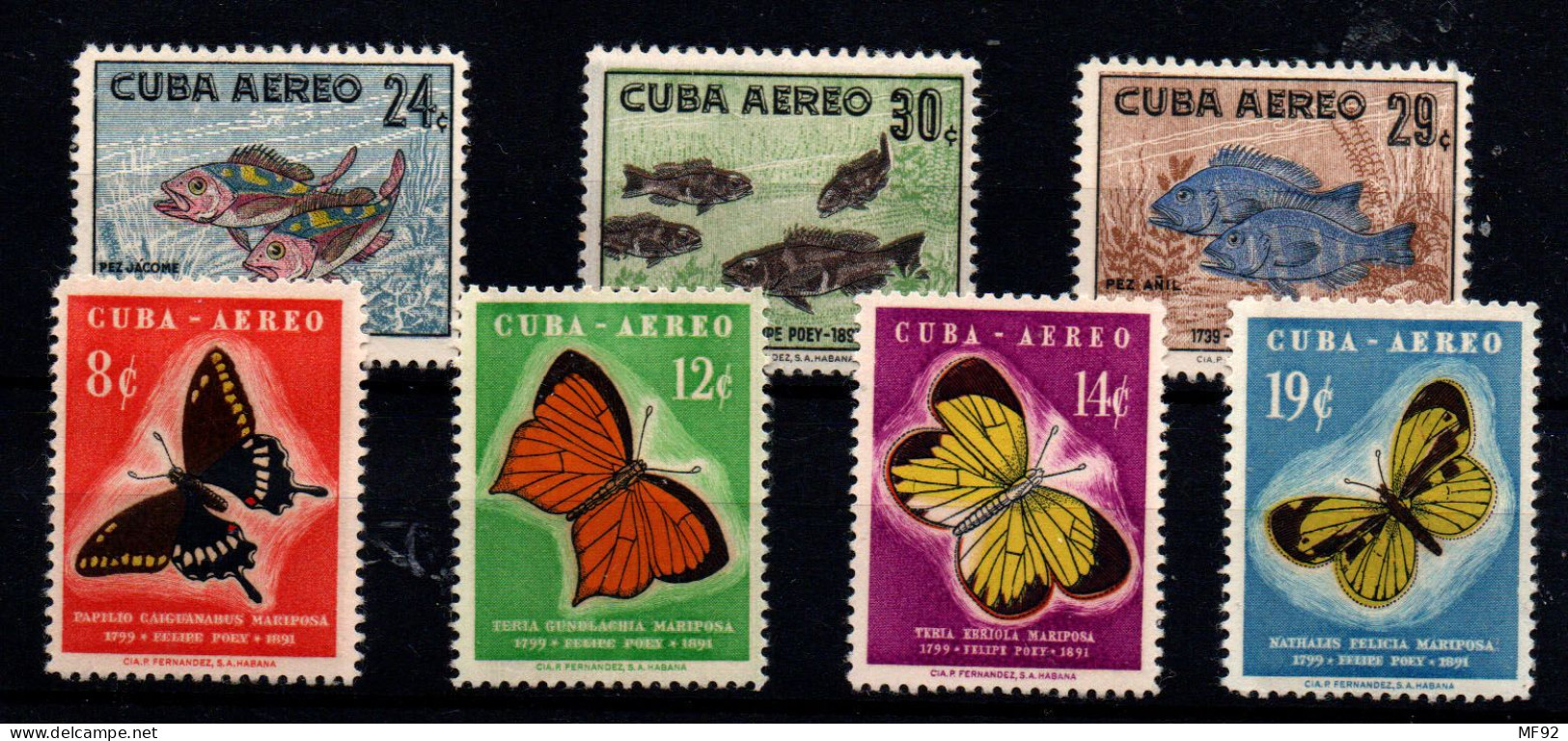 Cuba (aéreo) Nº 185/91. Año 1958 - Luftpost