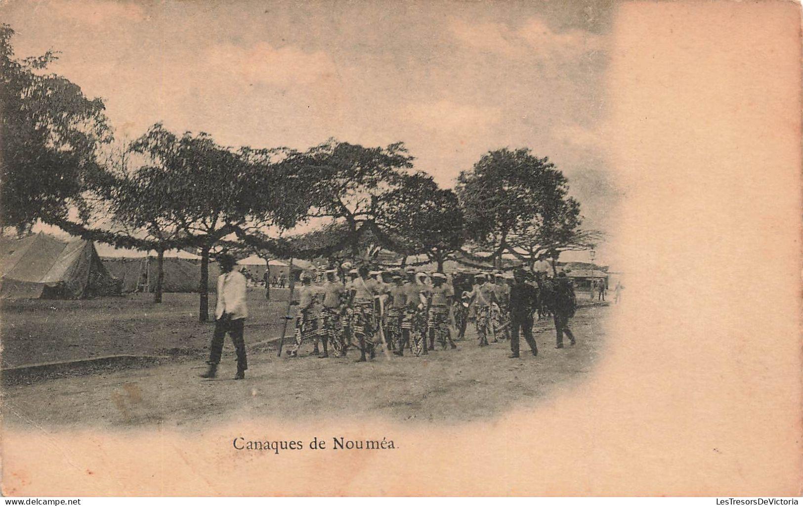 Nouvelle Calédonie - Canaques De Nouméa - Indigènes - Animé -   Carte Postale Ancienne - Nieuw-Caledonië