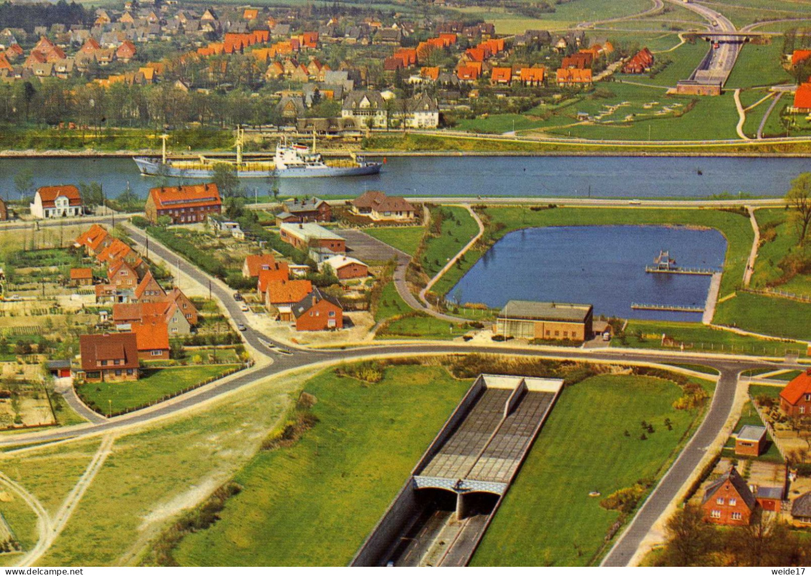 05448 - RENDSBURG - Blick Auf Den Nord-Ostsee-Kanal Und Den Kanaltunnel Von Osten - Rendsburg