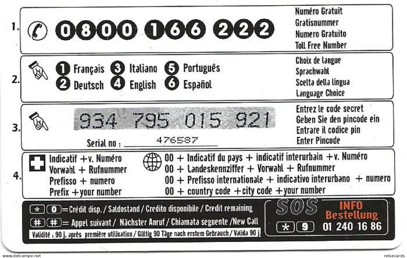 Switzerland: Prepaid Discount Phone Card - Bridge - Switzerland