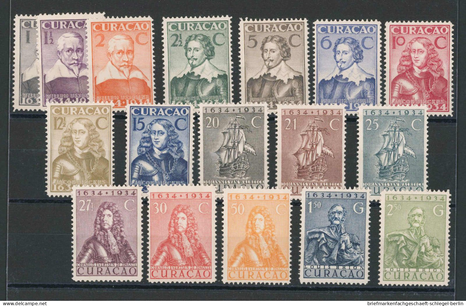 Niederländische Antillen, 1934, 125-141, Ungebraucht - Antilles