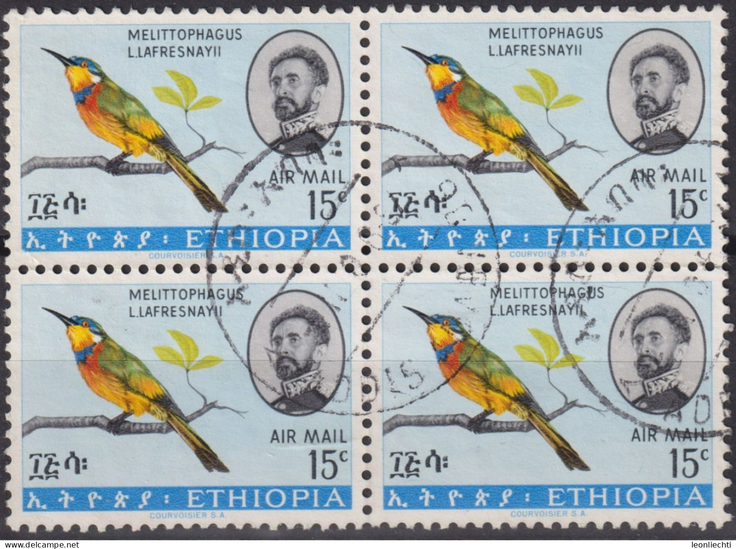 1966 Äthiopien Air Mail ° Mi:ET 525, Sn:ET C98, Yt:ET PA95, Ethiopian Bee-eater (Melittophagus L. Lafresnayii), Vögel - Ethiopie