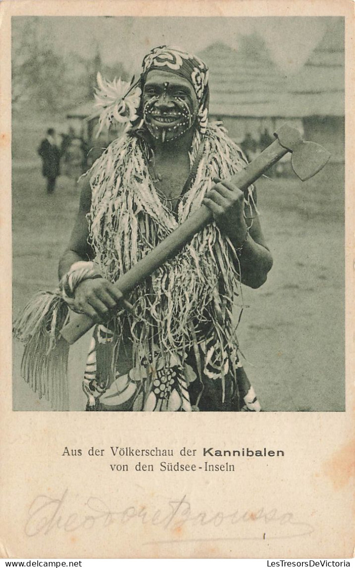 Nouvelle Calédonie - Aus Der Volkerschau Der Kannibalen Von Den Südsee Inseln  -   Carte Postale Ancienne - Neukaledonien