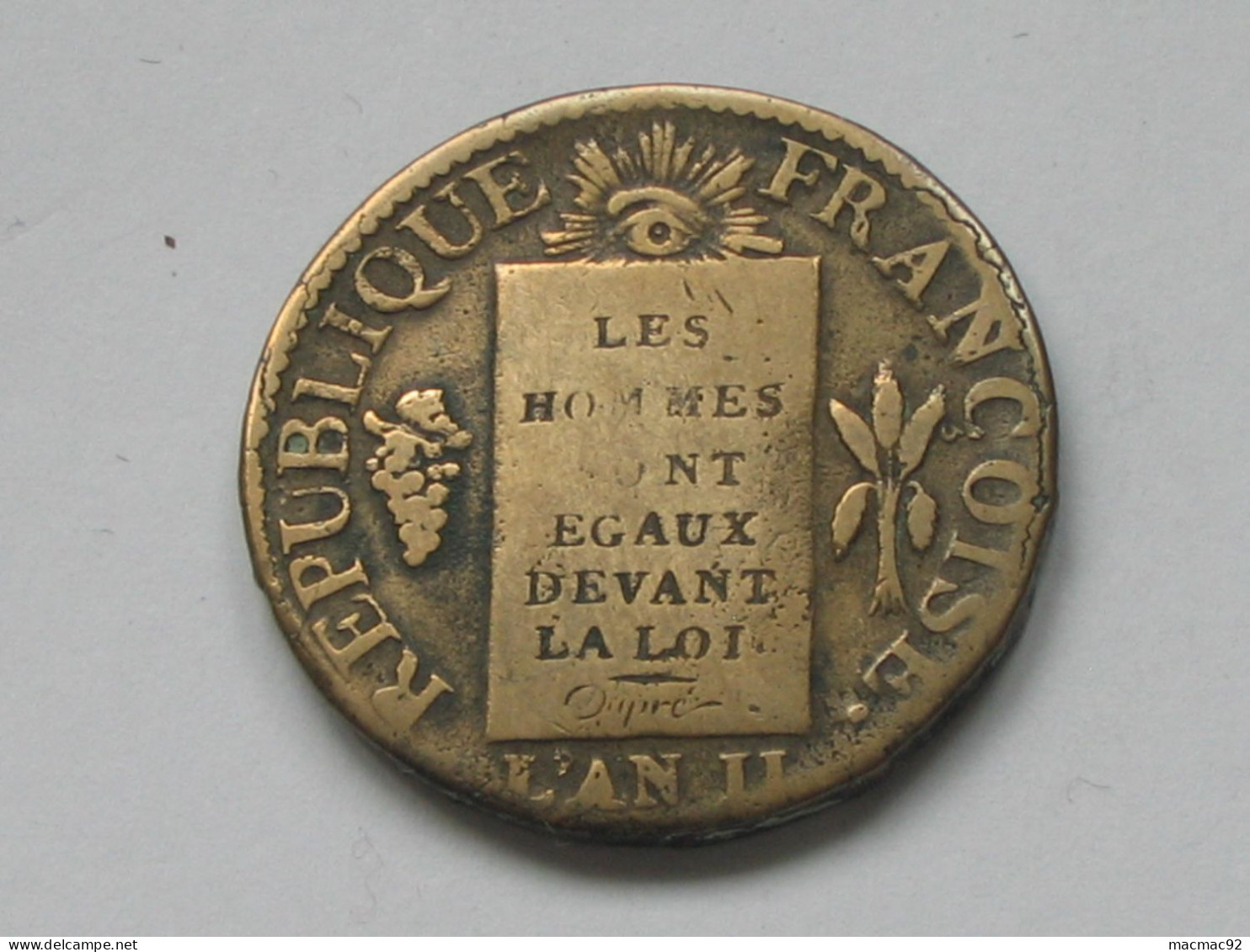 1 Sol Aux Balances - 1793 D (Dijon)    **** EN  ACHAT IMMEDIAT **** - 1792-1975 Convention (An II – An IV)