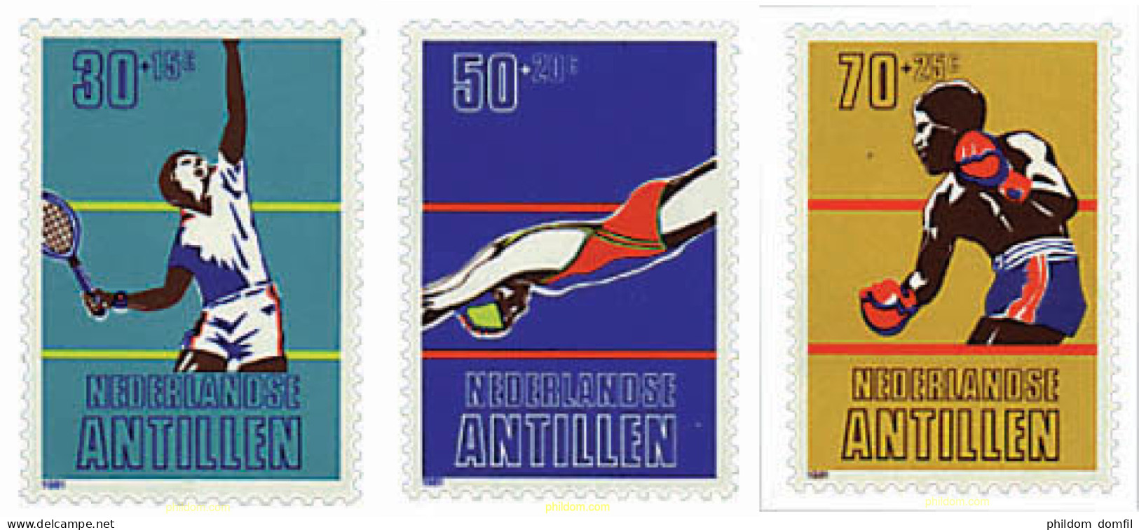 723435 HINGED ANTILLAS HOLANDESAS 1981 DEPORTES - Antilles