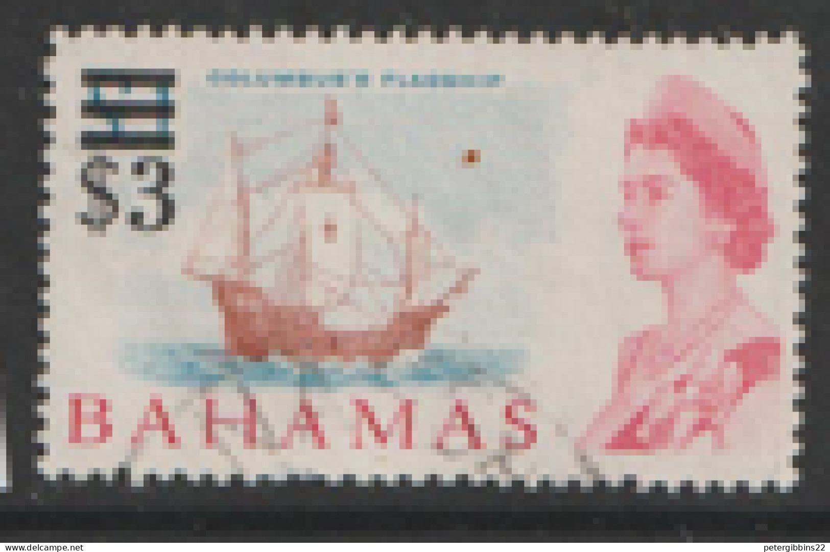 Bahamas 1966  SG 287  $3 Overprint    Fine Used - 1963-1973 Autonomia Interna