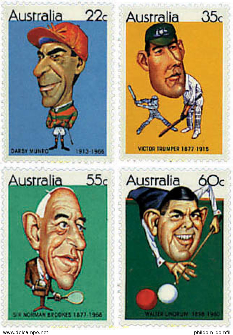 723438 HINGED AUSTRALIA 1981 PERSONALIDADES DEPORTIVAS AUSTRALIANAS - Mint Stamps