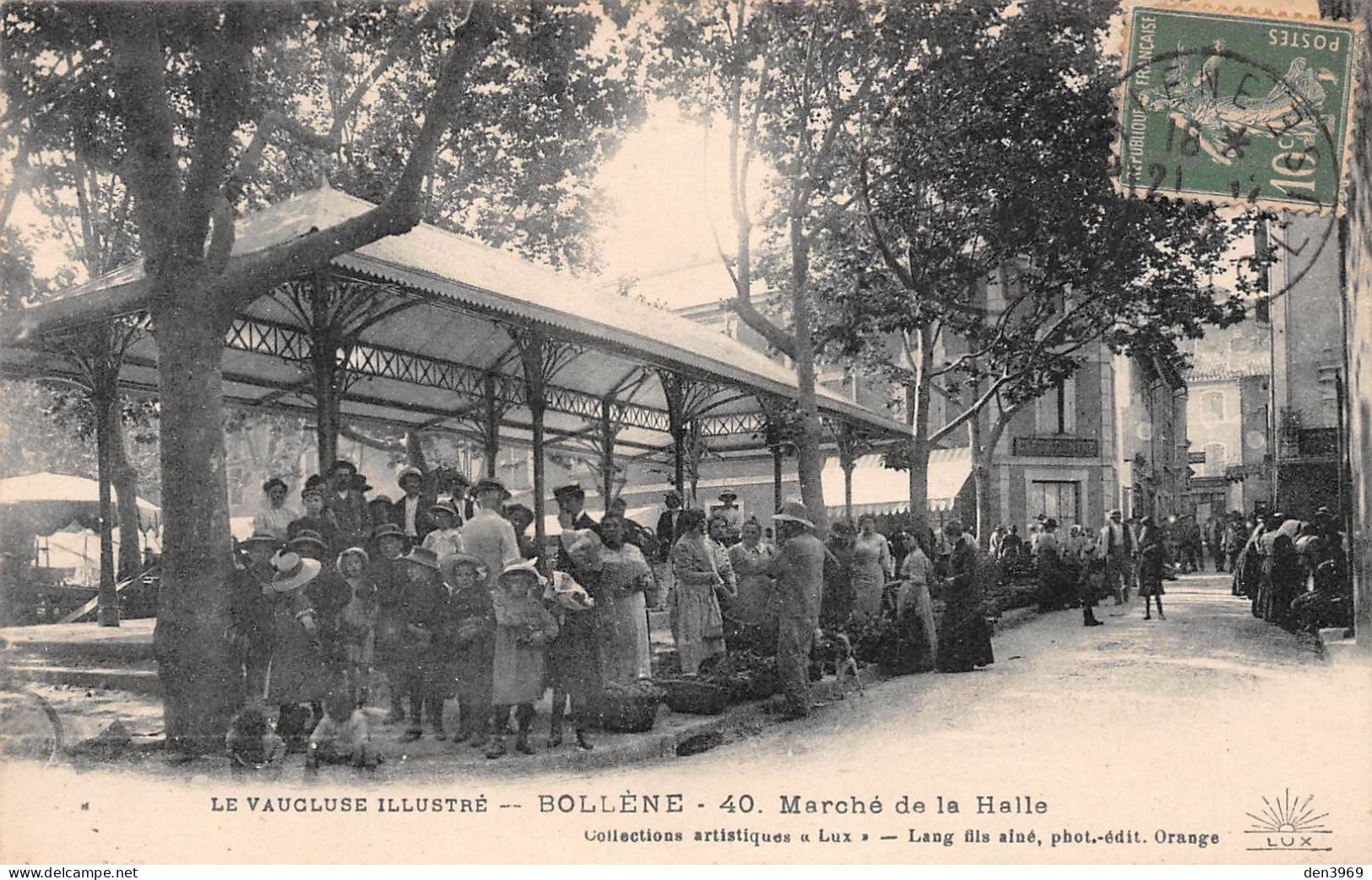 BOLLENE (Vaucluse) - Marché De La Halle - Voyagé (2 Scans) Chaudier, Mercerie à Lamastre Ardèche - Bollene