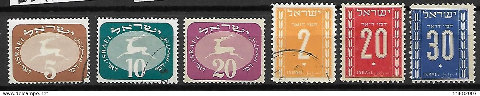 ISRAEL.   1949 / 52.  Lot De Timbres-taxe.  6 Valeurs - Timbres-taxe