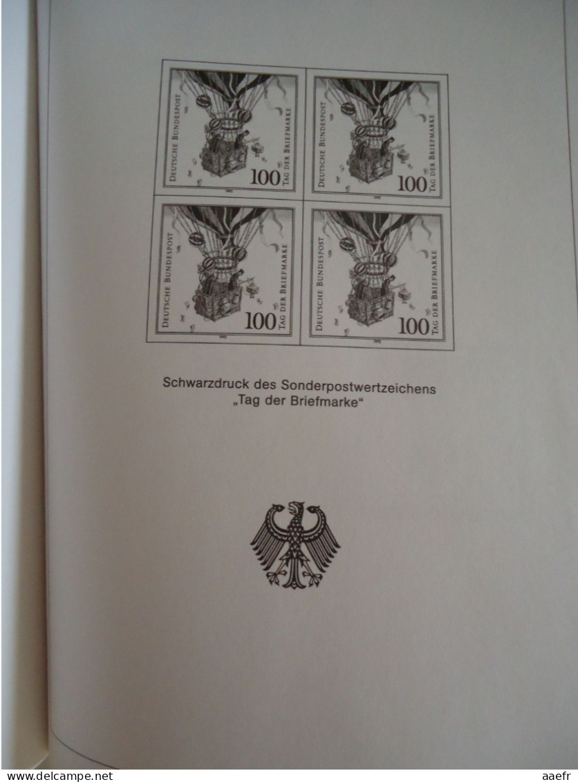Allemagne Fédérale 1992 - Année Complète MNH Avec Armoiries Et Blocs  +  Schwarzdruck 1470 Ballon Poste - Lots & Kiloware (mixtures) - Max. 999 Stamps