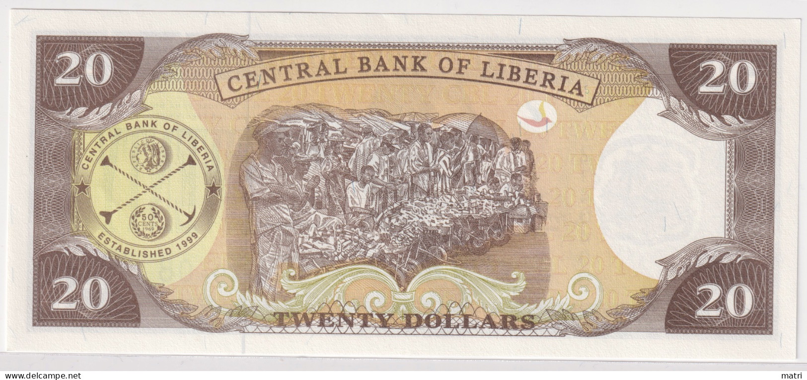Liberia 20 Dollars 2011 P-28 - Liberia