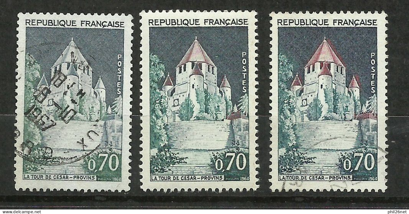 France  N° 1392Aa  Et 1392Ab   Provins     Oblitérés  B/TB       Le 1392 Type Sur Les Scans Pour Comparer Soldé ! ! ! - Used Stamps