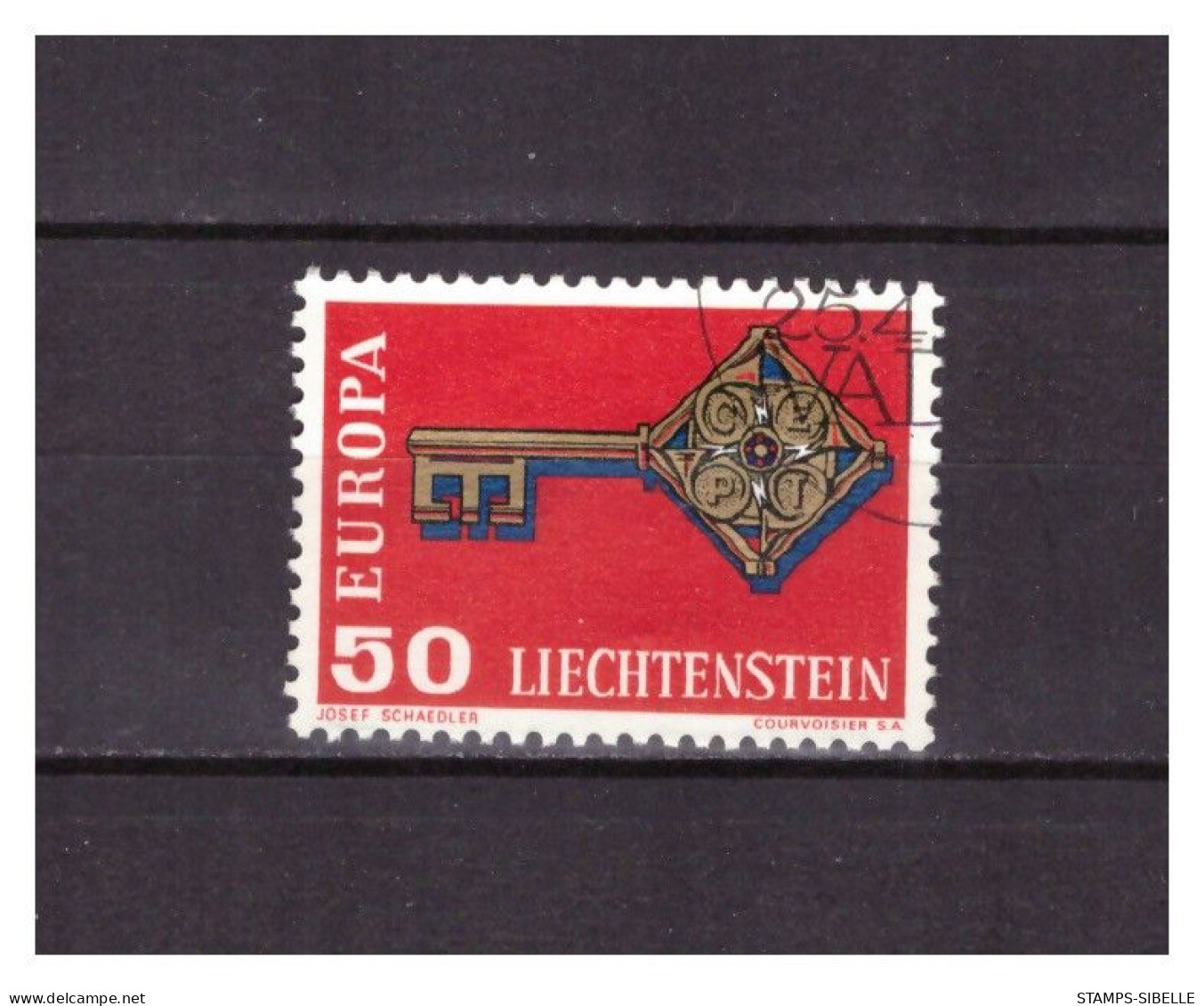 LIECHTENSTEIN   . N °  446  .   50 R    EUROPA     OBLITERE    .  SUPERBE . - Oblitérés