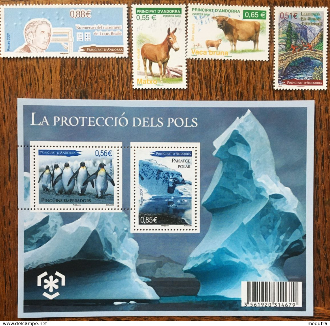 Andorre Neuf** : Année Complète 2009 (666 à 680) 15 Timbres Dont Un Feuillet (2 Photos) - Ungebraucht