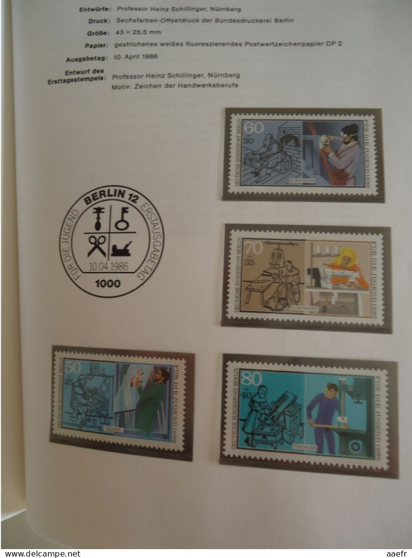 Allemagne Fédérale + Berlin 1986 - Année Complète MNH (sans Séries Courantes) + Bloc  + Schwarzdruck 1112 - Walsrode Klo - Lots & Kiloware (max. 999 Stück)