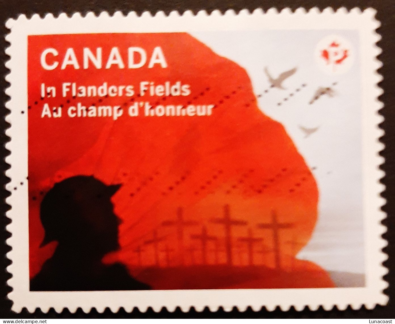 Canada 2015 USED  Sc 2835,   P  In Flanders Fields - Used Stamps