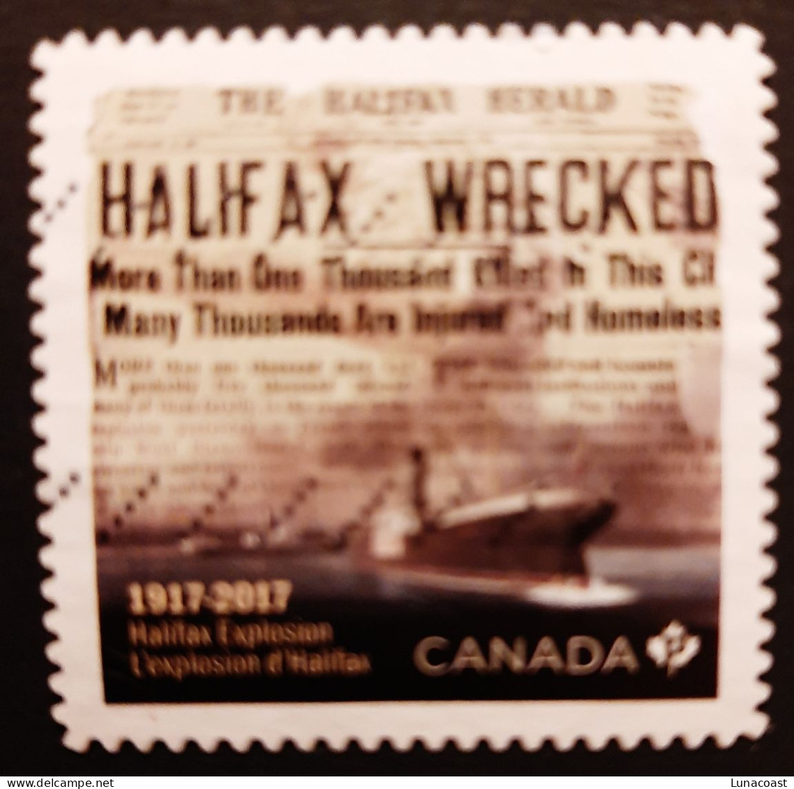 Canada 2017 USED  Sc 2835,   P  Halifax Wrecked - Used Stamps