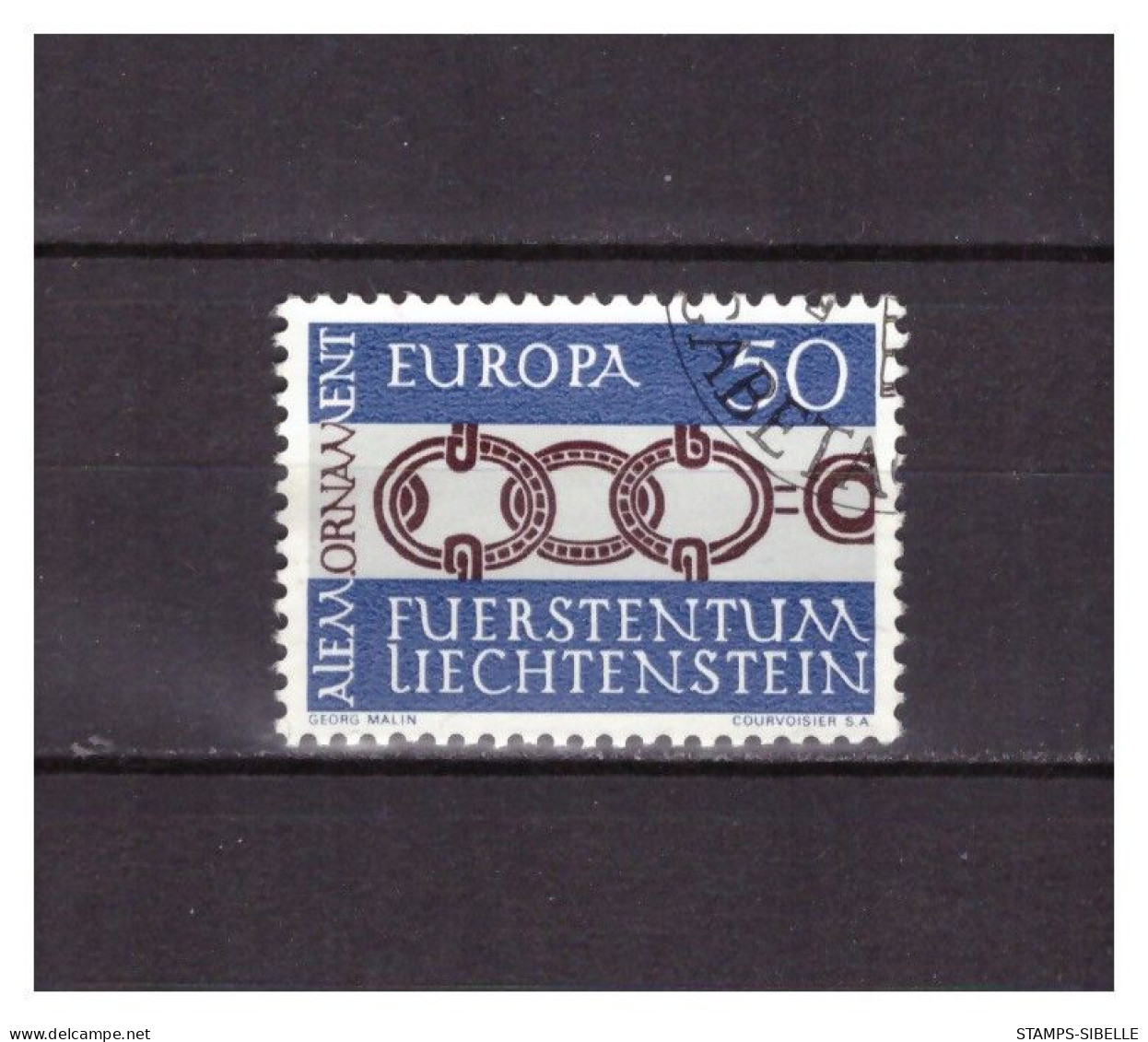 LIECHTENSTEIN   . N °  398  .   50 R    EUROPA     OBLITERE    .  SUPERBE . - Gebruikt