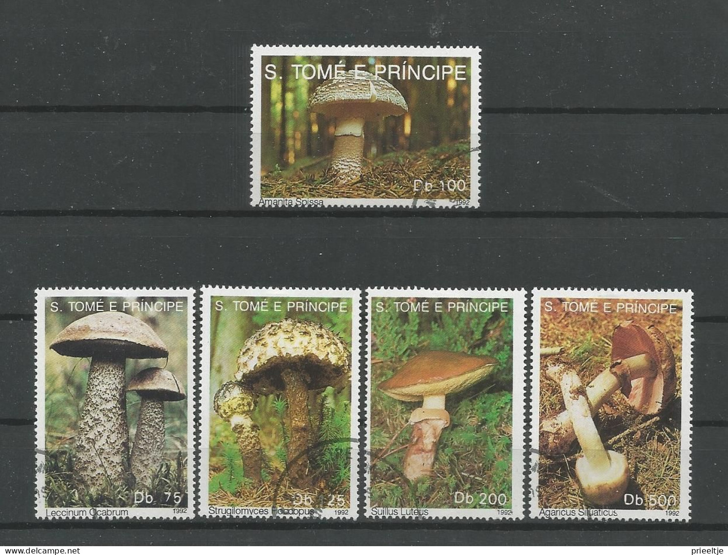 St Tome E Principe 1992 Mushrooms Y.T. 1089/1093 (0) - Sao Tome Et Principe