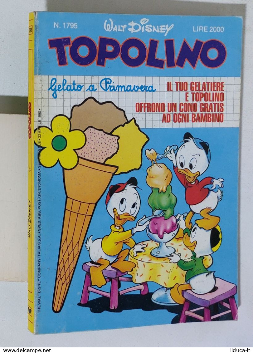 51933 TOPOLINO Libretto N. 1795 + Adesivi - Disney