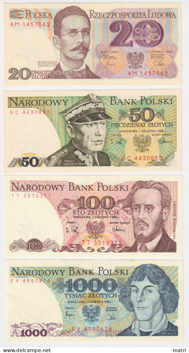 Poland 4 Banknotes Set - Pologne