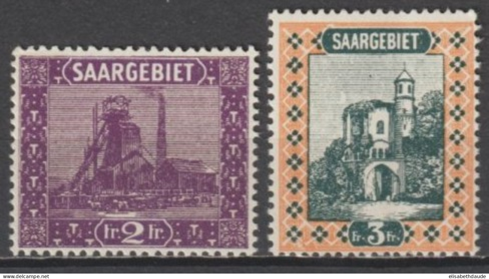 SAAR / SARRE - 1922 - YT N°98/99 ** MNH - COTE = 34 EUR. - Ongebruikt