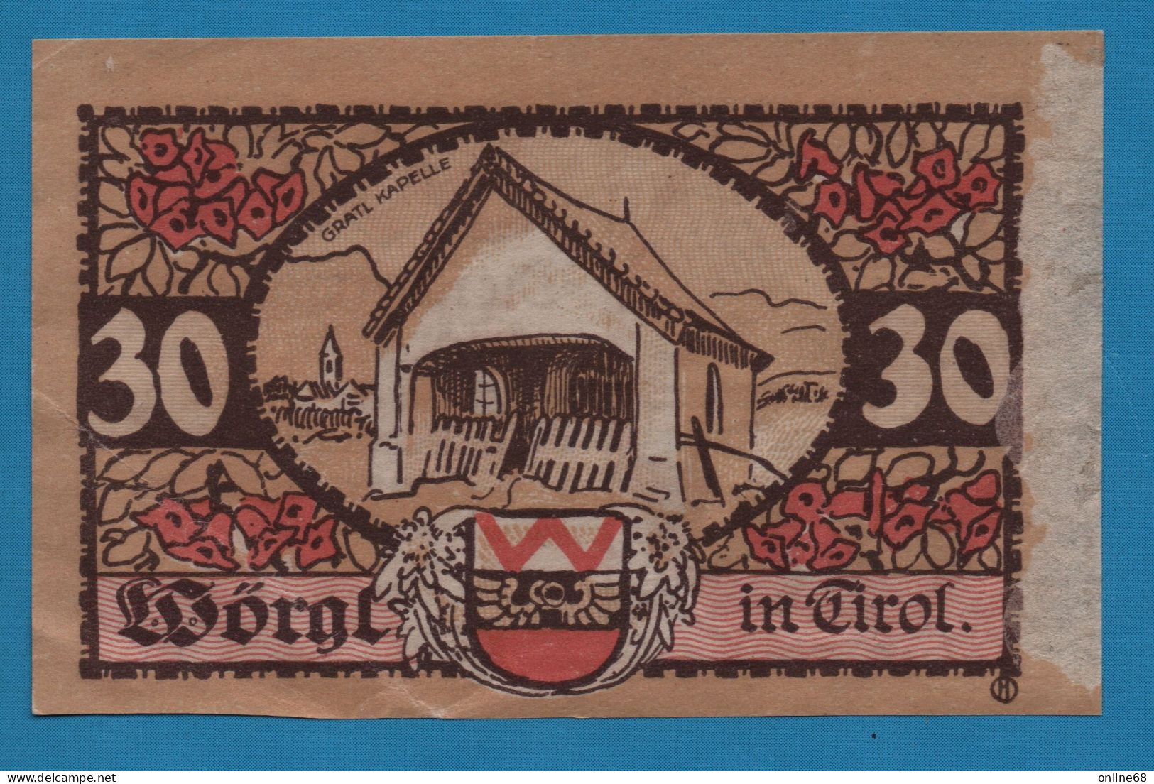 AUSTRIA Wörgl Tirol Marktgemeinde 30 HELLER No Date-31/12/1920 5. AUFLAGE NOTGELD Catalog # FS 1252 - Oesterreich