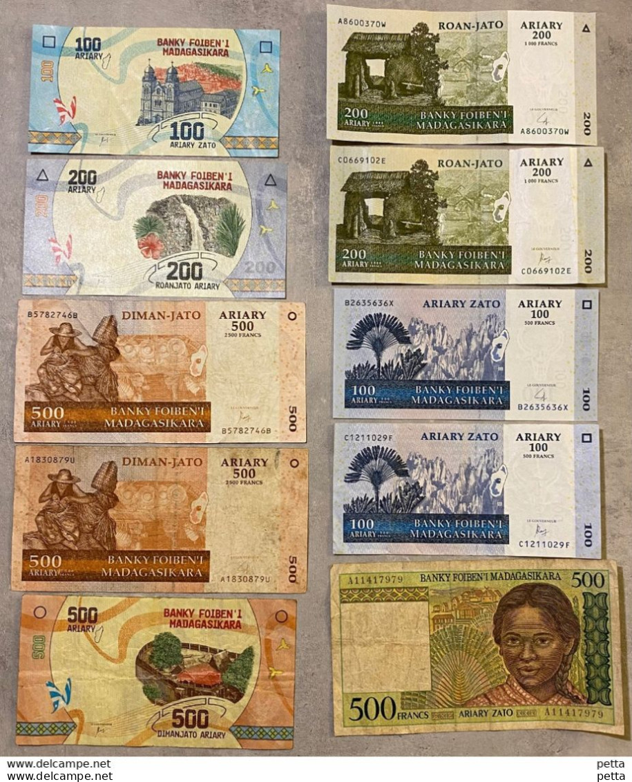 Lot De 10 Billets Différents De Madagascar…..  Vendu En L’état - Madagaskar