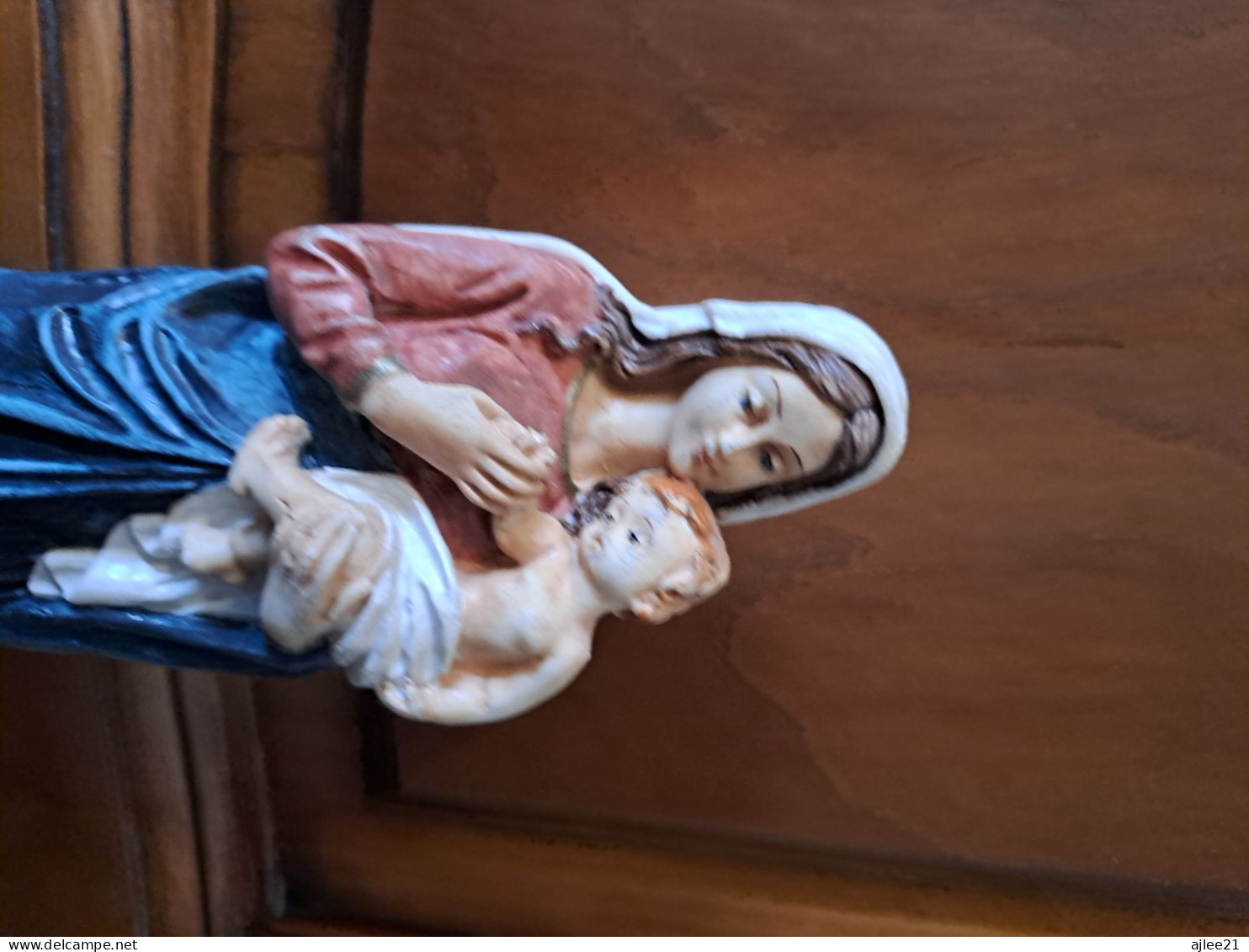 Statue Sainte Vierge Marie Portant L'enfant Jesus. - Art Religieux