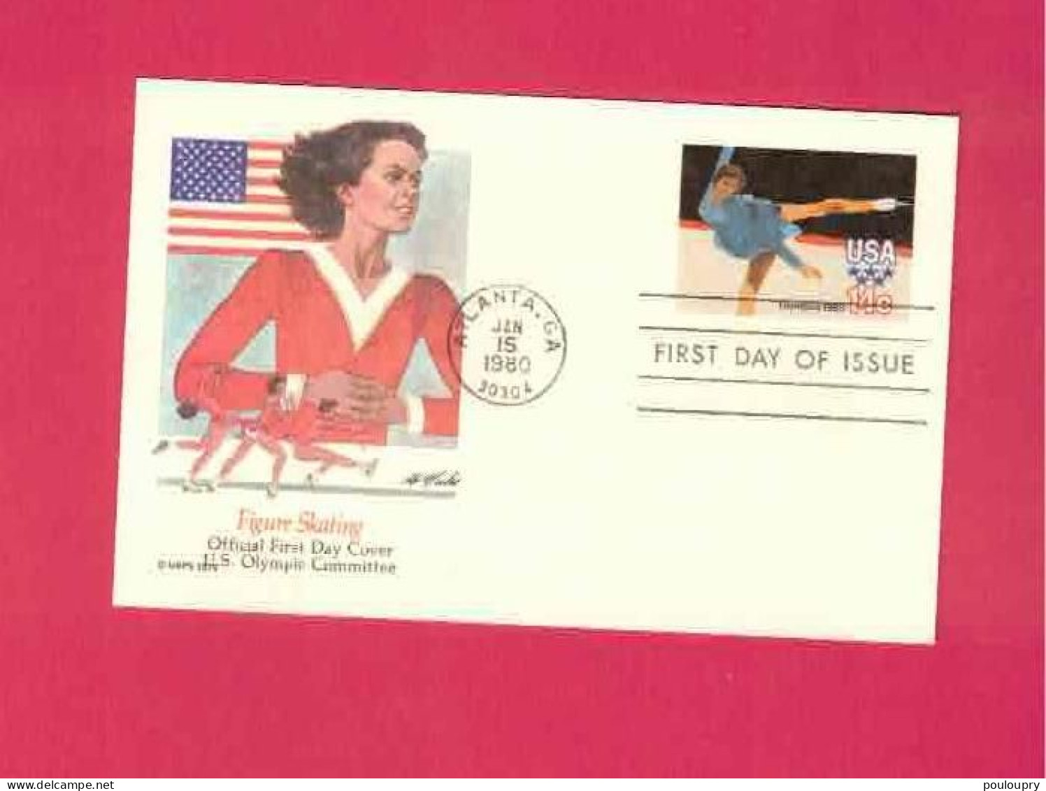 FDC  Entier Postal  à 14c Des USA EUAN - Skating - Patinage - Invierno 1980: Lake Placid